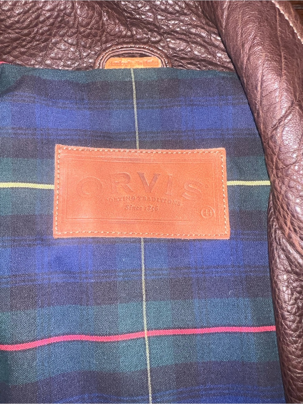 Orvis Dark Brown Bison Leather Jacket - Picture 4 of 14